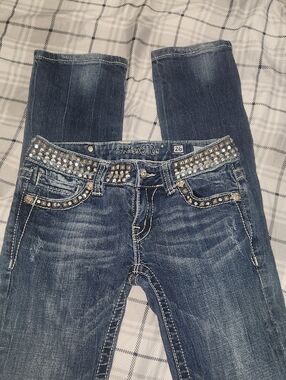 Miss Me Blue Embellished Boot Cut Jeans